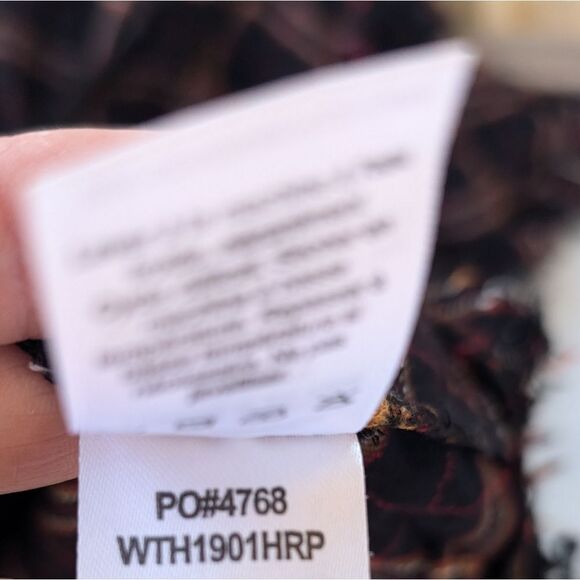 Faherty Yosepha Harper Red Plaid Ruffle Top Small Boho Flowy Holiday Rustic - Picture 7 of 7